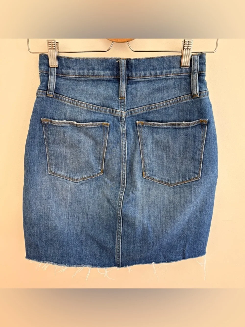 J. Crew Denim Cut-Off Button Down Skirt